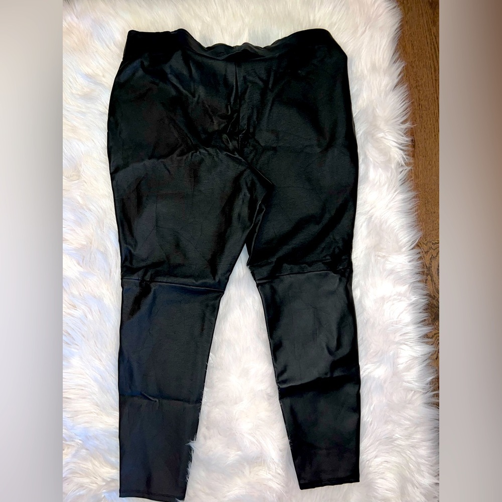 Lane Bryant Black Faux Leather Leggings